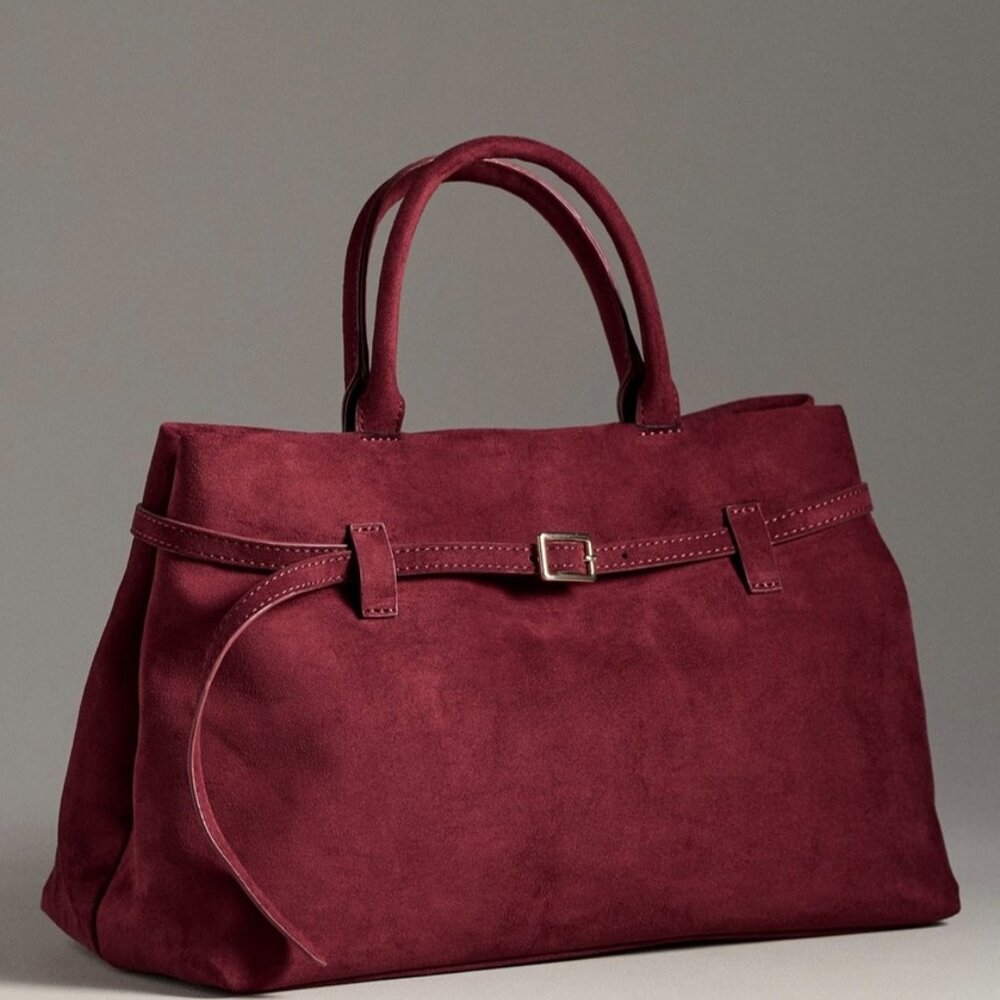 By Anthropologie Faux-Suede Bag